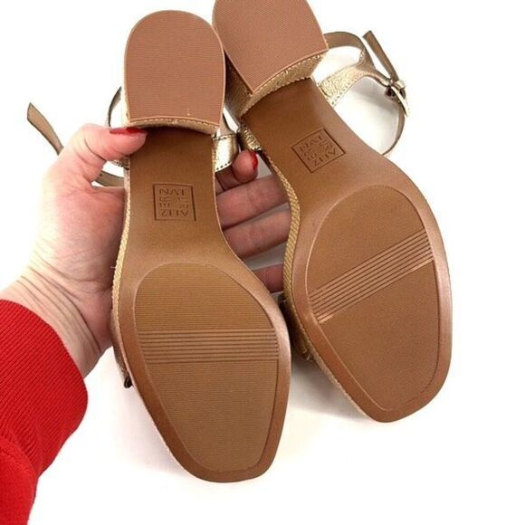 Naturalizer‎ Women's Pandora Braided Ankle Strap Platform Heels Soft Gold Size 8 - Picture 7 of 12